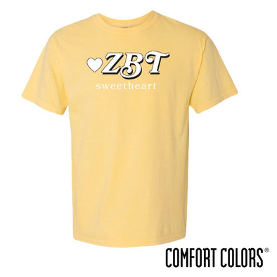 New! ZBT Comfort Colors Retro Sweetheart Tee | Zeta Beta Tau | Shirts > Short sleeve t-shirts