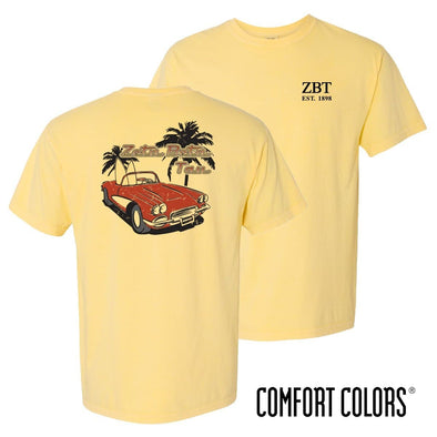 ZBT Comfort Colors Yellow Hot Rod Short Sleeve Tee | Zeta Beta Tau | Shirts > Short sleeve t-shirts