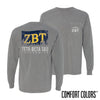 ZBT Gray Comfort Colors Flag Long Sleeve Pocket Tee | Zeta Beta Tau | Shirts > Long sleeve t-shirts