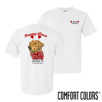 Sigma Pi Comfort Colors Puppy Love Short Sleeve Tee