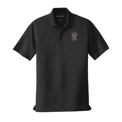 Sigma Pi Crest Black Performance Polo | Sigma Pi | Shirts > Short sleeve polo shirts