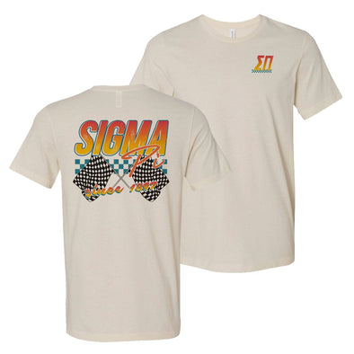 Sigma Pi Natural Raceway Short Sleeve Tee