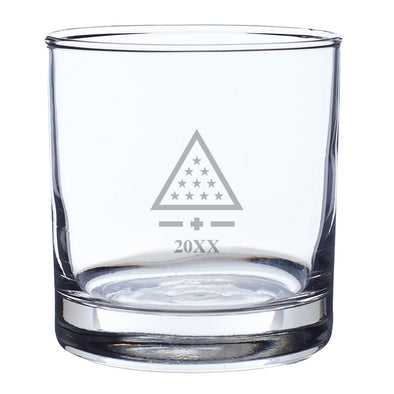 Sigma Pi Engraved Year Rocks Glass