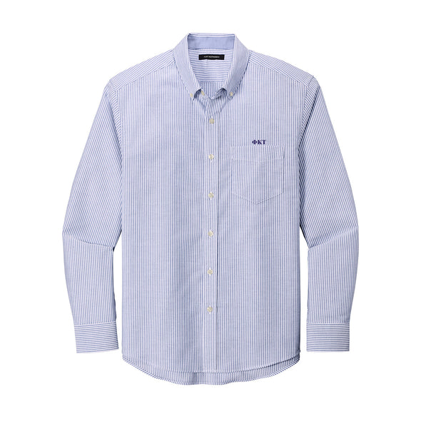 Phi Tau Striped Oxford Button Down Shirt