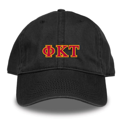 Phi Tau Black Hat | Phi Kappa Tau | Headwear > Billed hats