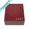 Phi Tau Fraternity Greek Letter Rosewood Box