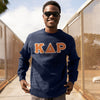 Kappa Delta Rho Navy Crew Neck Sweatshirt with Sewn On Letters