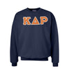 Kappa Delta Rho Navy Crew Neck Sweatshirt with Sewn On Letters