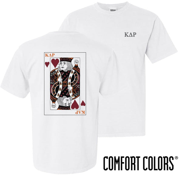 KDR Comfort Colors White King of Hearts Short Sleeve Tee | Kappa Delta Rho | Shirts > Short sleeve t-shirts