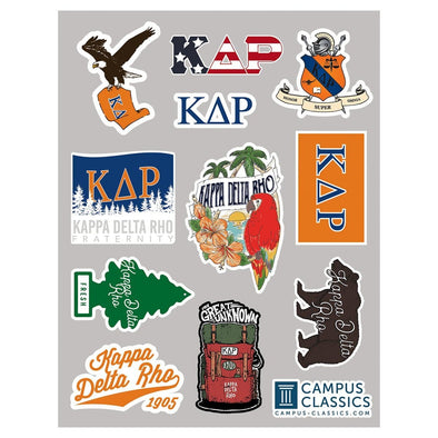KDR Sticker Sheet | Kappa Delta Rho | Promotional > Stickers