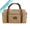 KDR Khaki Canvas Duffel With Leather Patch | Kappa Delta Rho | Bags > Duffle bags