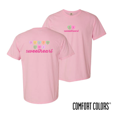 Delta Chi Comfort Colors Candy Hearts Short Sleeve Tee