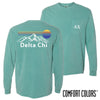 Delta Chi Retro Mountain Comfort Colors Tee | Delta Chi | Shirts > Long sleeve t-shirts