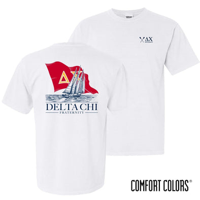 Delta Chi Comfort Colors White Seafarer Short Sleeve Tee | Delta Chi | Shirts > Short sleeve t-shirts