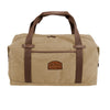 Delta Chi Khaki Canvas Duffel With Leather Patch | Delta Chi | Bags > Duffle bags