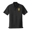 Personalized Delta Upsilon Crest Black Performance Polo | Delta Upsilon | Shirts > Short sleeve polo shirts