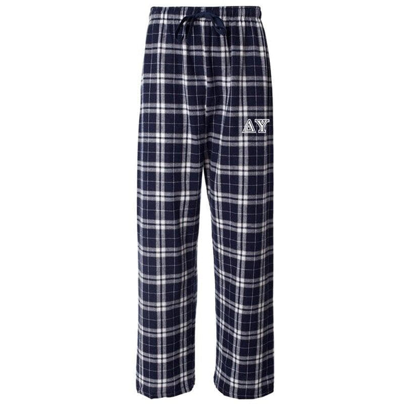 DU Navy Plaid Flannel Pants | Delta Upsilon | Pajamas > Pajama bottom pants