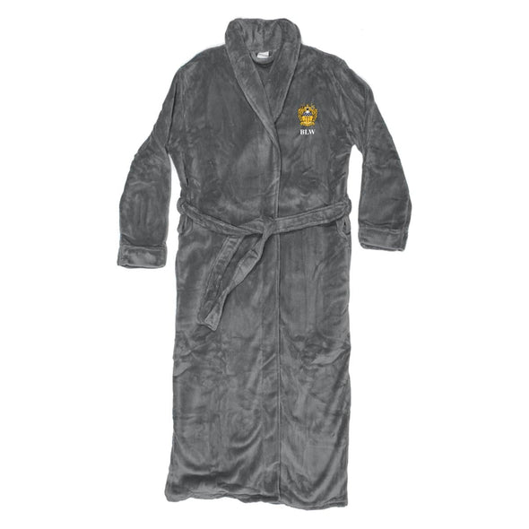 Delta Upsilon Personalized Charcoal Ultra Soft Robe | Delta Upsilon | Loungewear > Bath robes