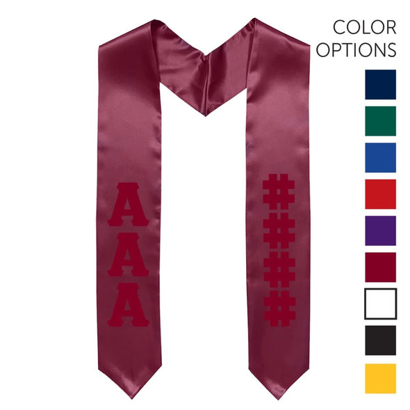 Chi Phi Pick Your Own Colors Graduation Stole | Chi Phi | Apparel > Stoles