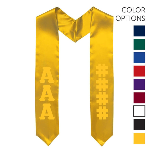 Sigma Pi Pick Your Own Colors Graduation Stole | Sigma Pi | Apparel > Stoles