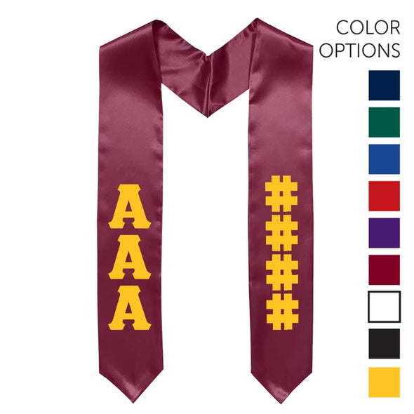 ATO Pick Your Own Colors Graduation Stole | Alpha Tau Omega | Apparel > Stoles