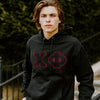 Chi Phi Black Hoodie with Black Sewn On Letters