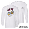 Chi Phi Comfort Colors White Long Sleeve Ski-leton Tee | Chi Phi | Shirts > Long sleeve t-shirts