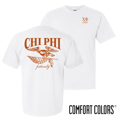 Chi Phi Comfort Colors Freedom White Short Sleeve Tee
