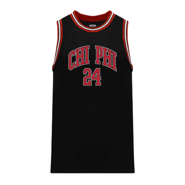 Chi Phi Black Basketball Jersey | Chi Phi | Shirts > Jerseys