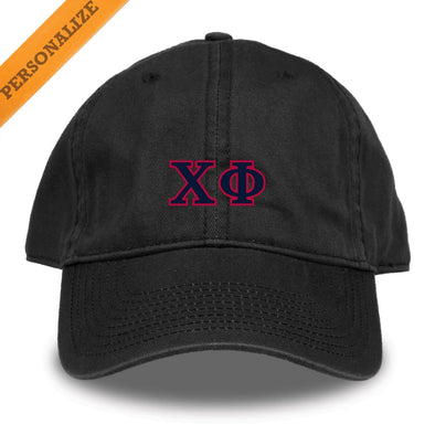 Chi Phi Personalized Black Hat | Chi Phi | Headwear > Billed hats
