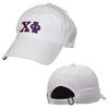 Chi Phi White Greek Letter Adjustable Hat | Chi Phi | Headwear > Billed hats