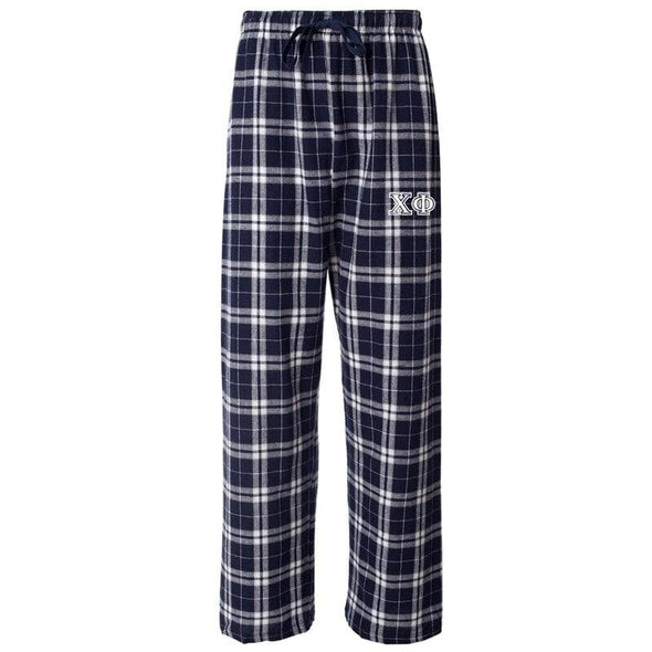 Chi Phi Navy Plaid Flannel Pants | Chi Phi | Pajamas > Pajama bottom pants