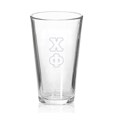 Chi Phi Engraved Fellowship Glass | Chi Phi | Drinkware > 15 ounce glasses