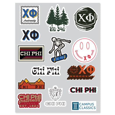 Chi Phi Retro Sticker Sheet