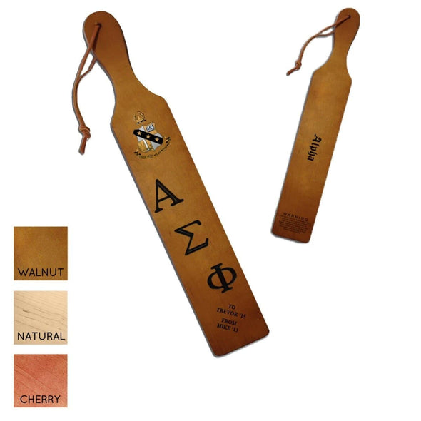 Alpha Sigma Phi Personalized Traditional Paddle | vendor-unknown | Wood products > Paddles