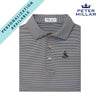 Alpha Sig Personalized Peter Millar Jubilee Stripe Stretch Jersey Polo with Crest