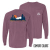 Alpha Sig Comfort Colors Berry Retro Wilderness Long Sleeve Pocket Tee | Alpha Sigma Phi | Shirts > Long sleeve t-shirts