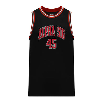 Alpha Sig Black Basketball Jersey | Alpha Sigma Phi | Shirts > Jerseys