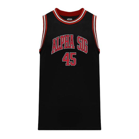 Alpha Sig Black Basketball Jersey | Alpha Sigma Phi | Shirts > Jerseys