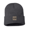 Alpha Sig Charcoal Letter Beanie | Alpha Sigma Phi | Headwear > Beanies