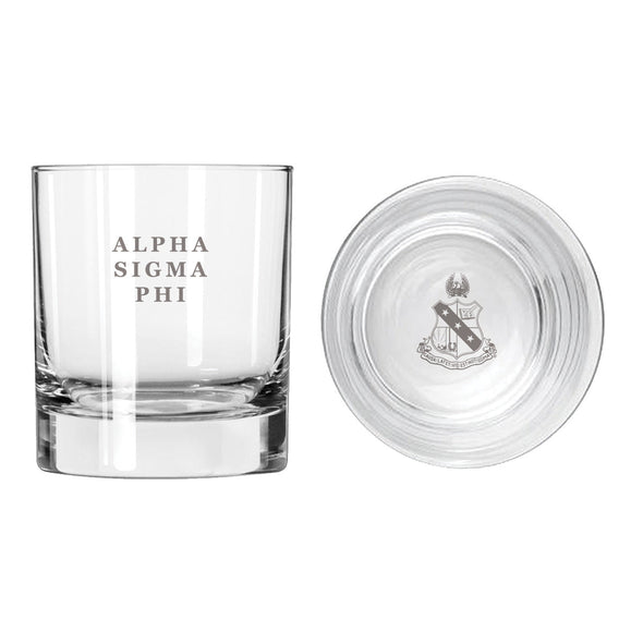 New! Alpha Sig Fraternity Legacy Rocks Glass