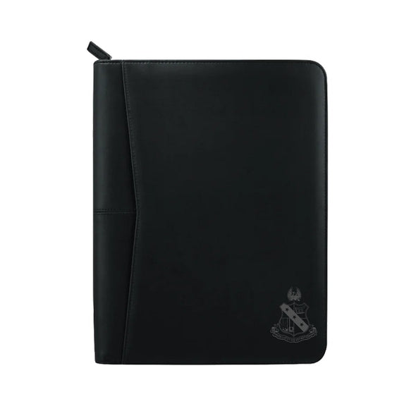 Alpha Sig Zippered Crest Padfolio | Alpha Sigma Phi | Office products > Padfolios