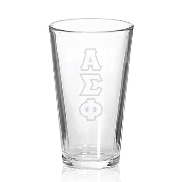 Alpha Sigma Phi Engraved Fellowship Glass | Alpha Sigma Phi | Drinkware > 15 ounce glasses