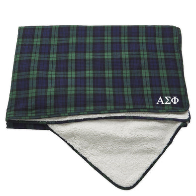 Alpha Sig Flannel Throw Blanket
