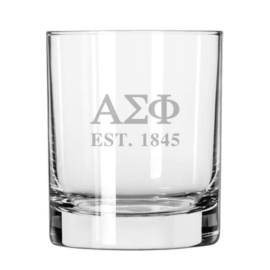 Alpha Sig Engraved Glass | Alpha Sigma Phi | Drinkware > 8 ounce glasses