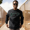 AGR Black Crewneck Sweatshirt with Sewn On Letters