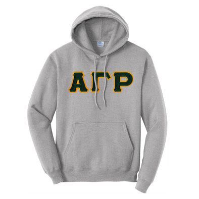 AGR Heather Gray Hoodie with Sewn On Letters
