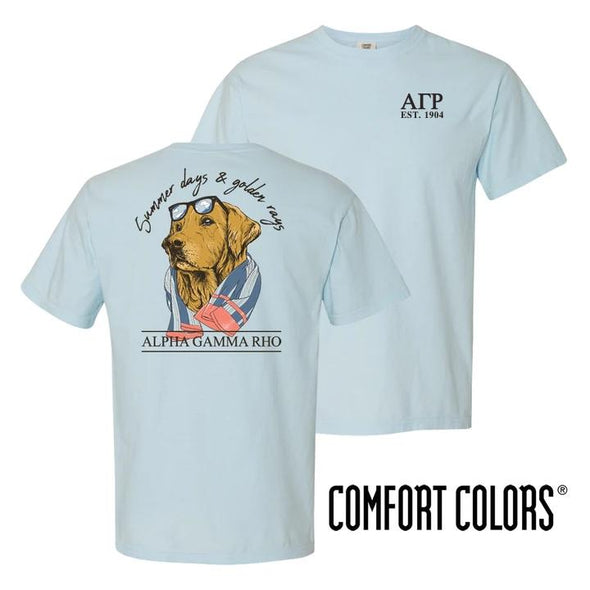 AGR Blue Comfort Colors Retriever Tee | Alpha Gamma Rho | Shirts > Short sleeve t-shirts
