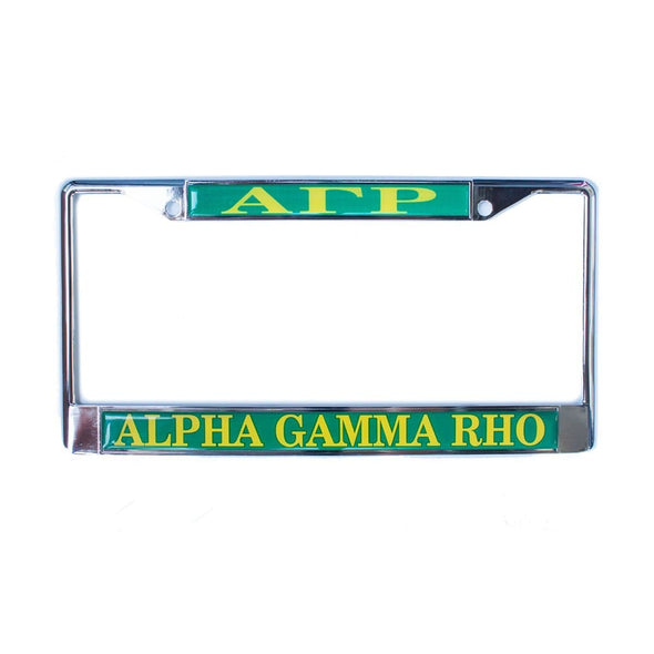 AGR License Plate Frame | Alpha Gamma Rho | Car accessories > License plate holders