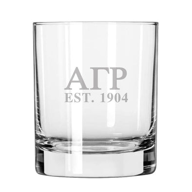 AGR Engraved Glass | Alpha Gamma Rho | Drinkware > 8 ounce glasses